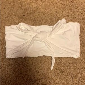 SOLD— 437 Swimwear White Leo Top